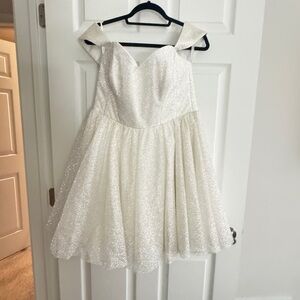 Olivia Bottega Milana Sparkle Off-Shoulder Wedding Dress